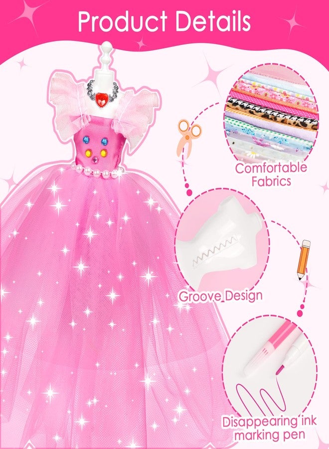 YEETIN Fashion Designer Kit for Girls - DIY Sewing & Arts Craft Kit with 5 Mannequins, Doll Clothes Making Set, Learn to Sew, Creative Gift for Girls Ages 6-12 - Image 3